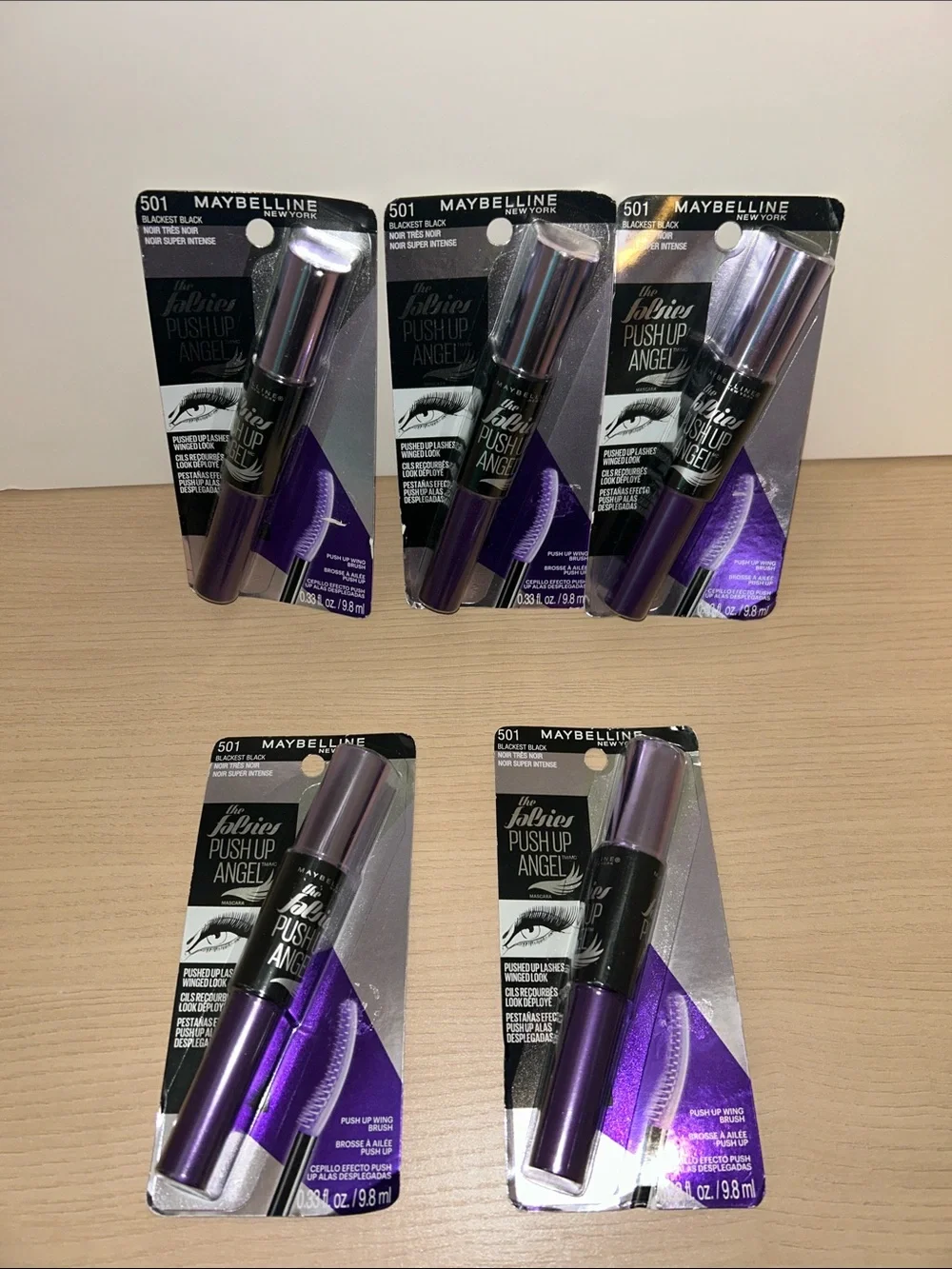 Maybelline Push Up Angel Mascara in Blackest Black with Purple Packaging